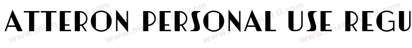 Atteron Personal Use Regular字体转换